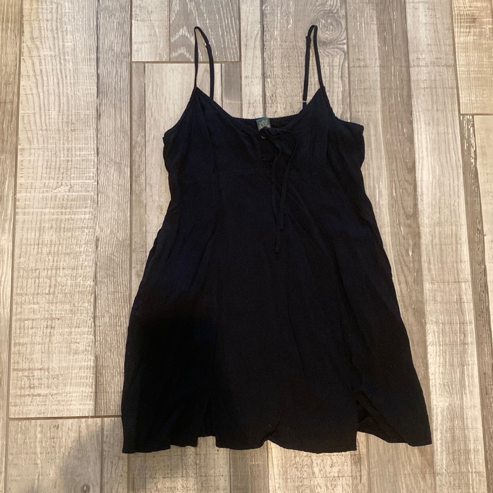 Women's Sleeveless Tie-Front Fit & Flare Woven Dress - Wild Fable- Black